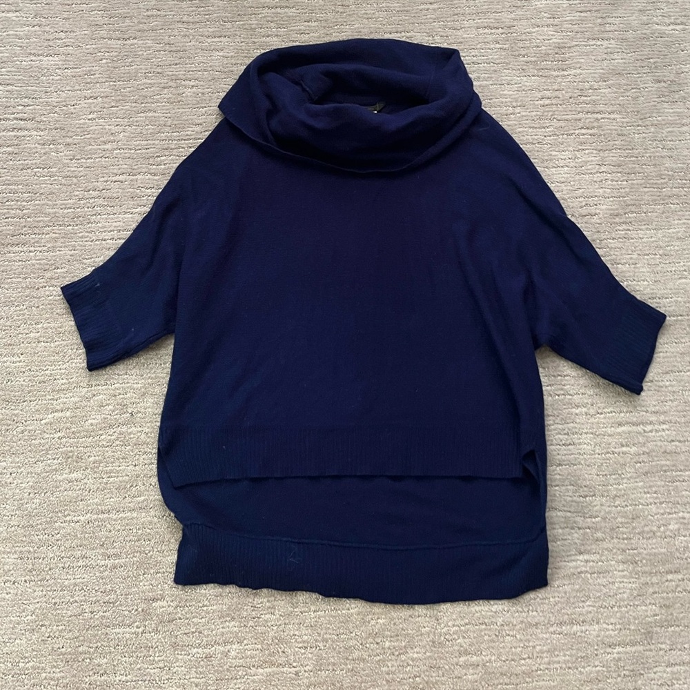 BCBG MaxAzria Blue Cowl Neck wool sweater small